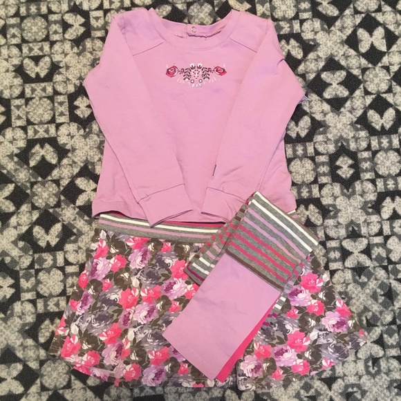 New Deux par Deux Dress 4T with Leggings - Picture 2 of 8